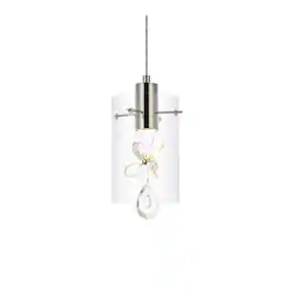 Elegant Lighting - Hana 1 light Pendant - Chrome