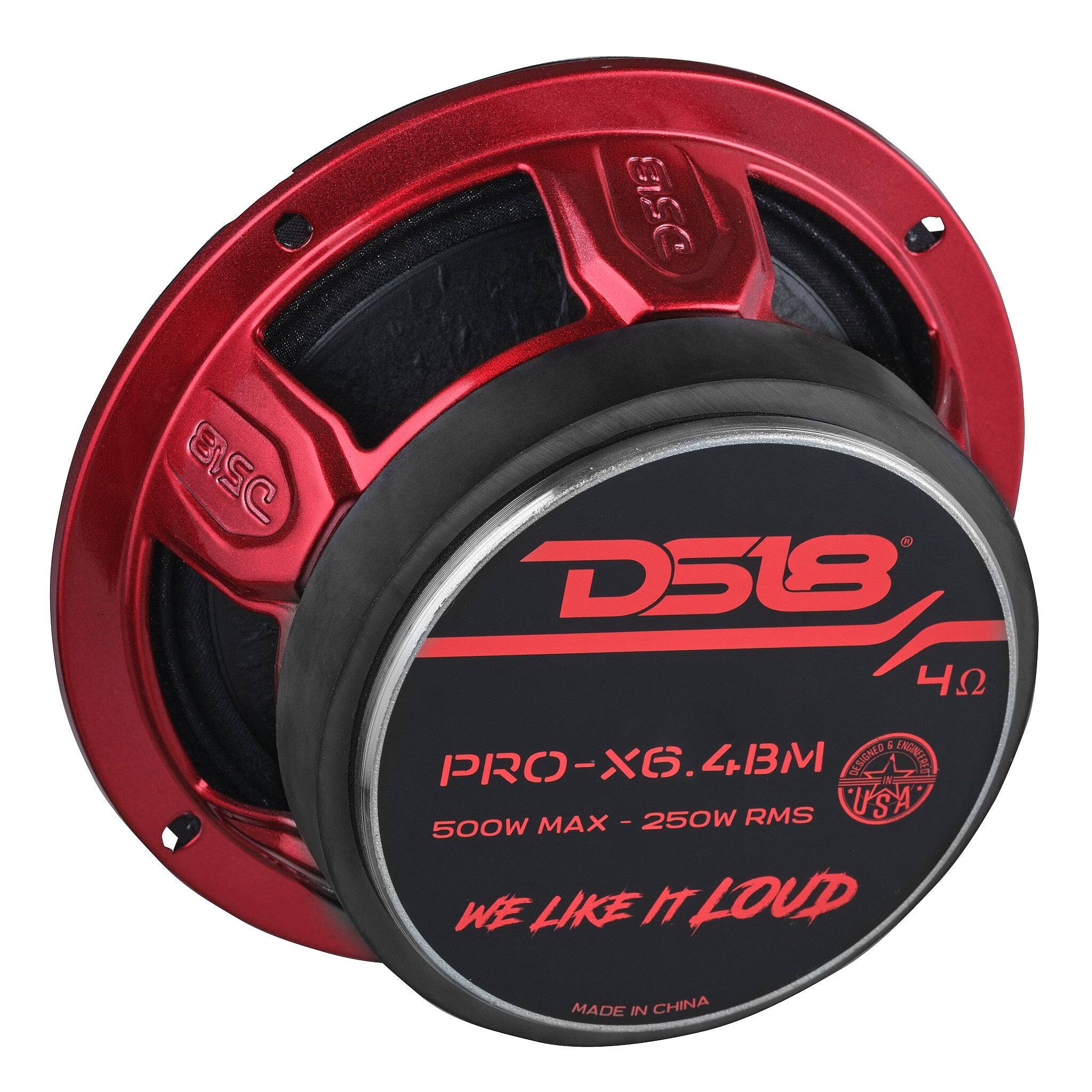 DSB BEG 0 D518 42 PRO-X6.4B DESIGNED ENGINEERED RMS USA' 500W MAX - 250W WE LIKE IT LOUD MADE IN CHINA