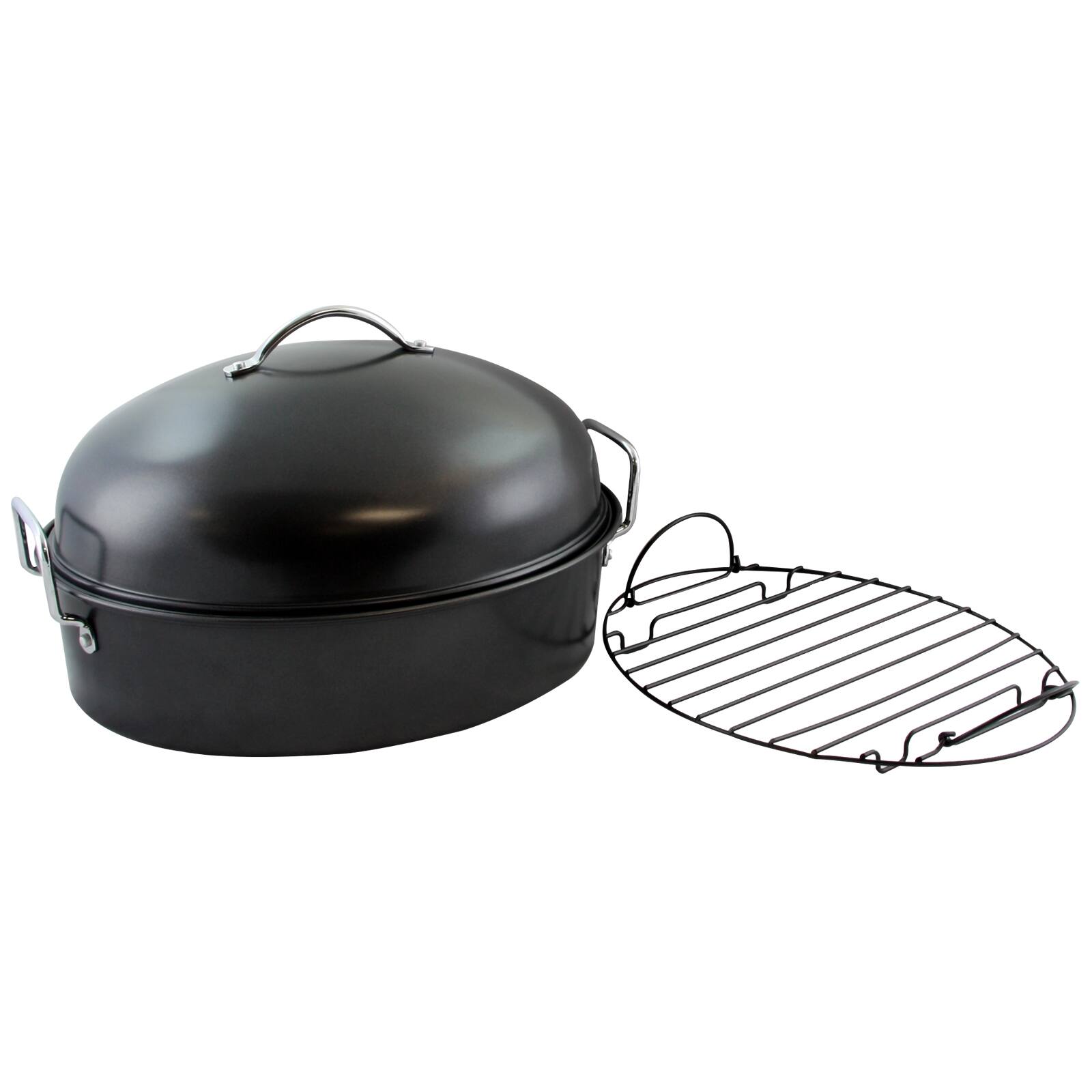 Alt View 3. Gibson - Gibson Home Kenmar High Dome Oval Roaster Set in Black - Black.