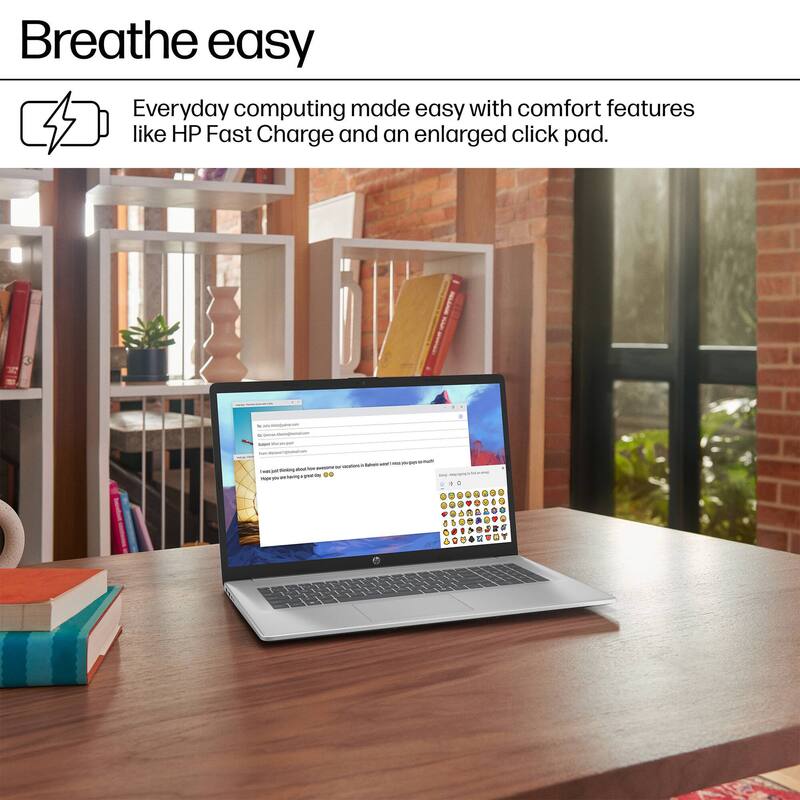 Breathe easy

Everyday computing made easy with comfort features like HP Fast Charge and an enlarged click pad.