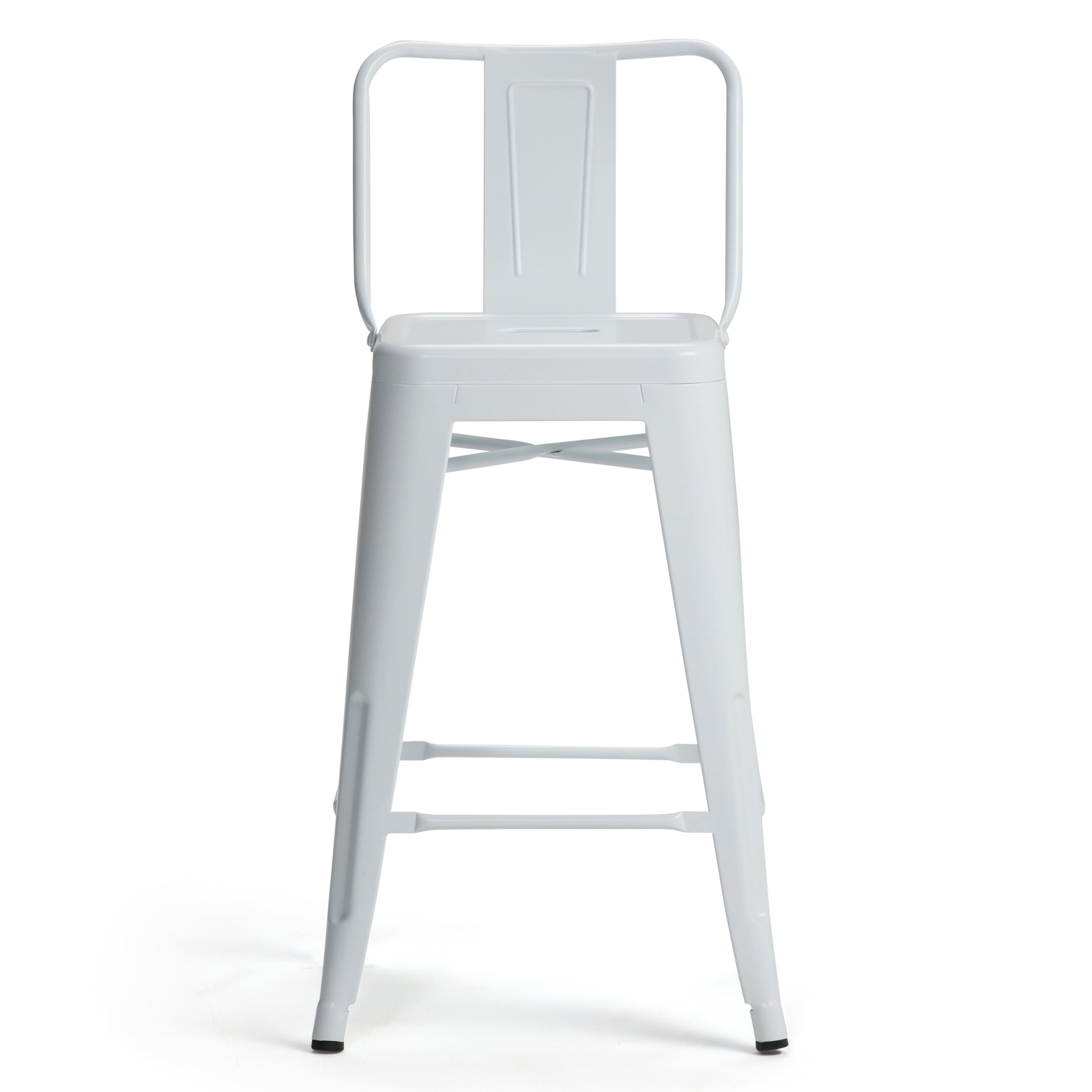 Alt View Zoom 11. Simpli Home - Rayne Metal Counter Height Stool (Set of 4) - White.