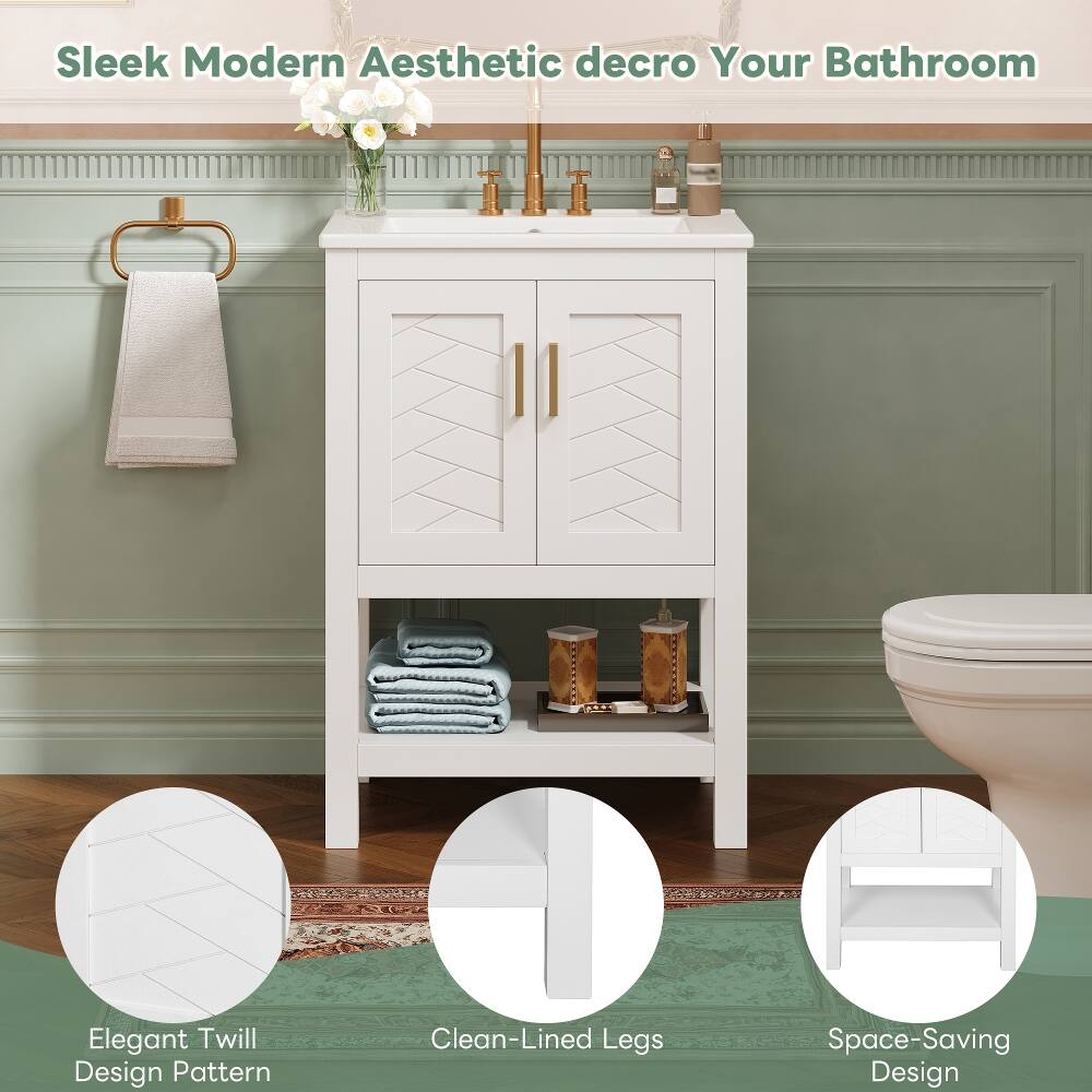 Sleek Modern Aesthetic decor Your Bathroom

Elegant Twill Design Pattern

Clean-Lined Legs

Space-Saving Design