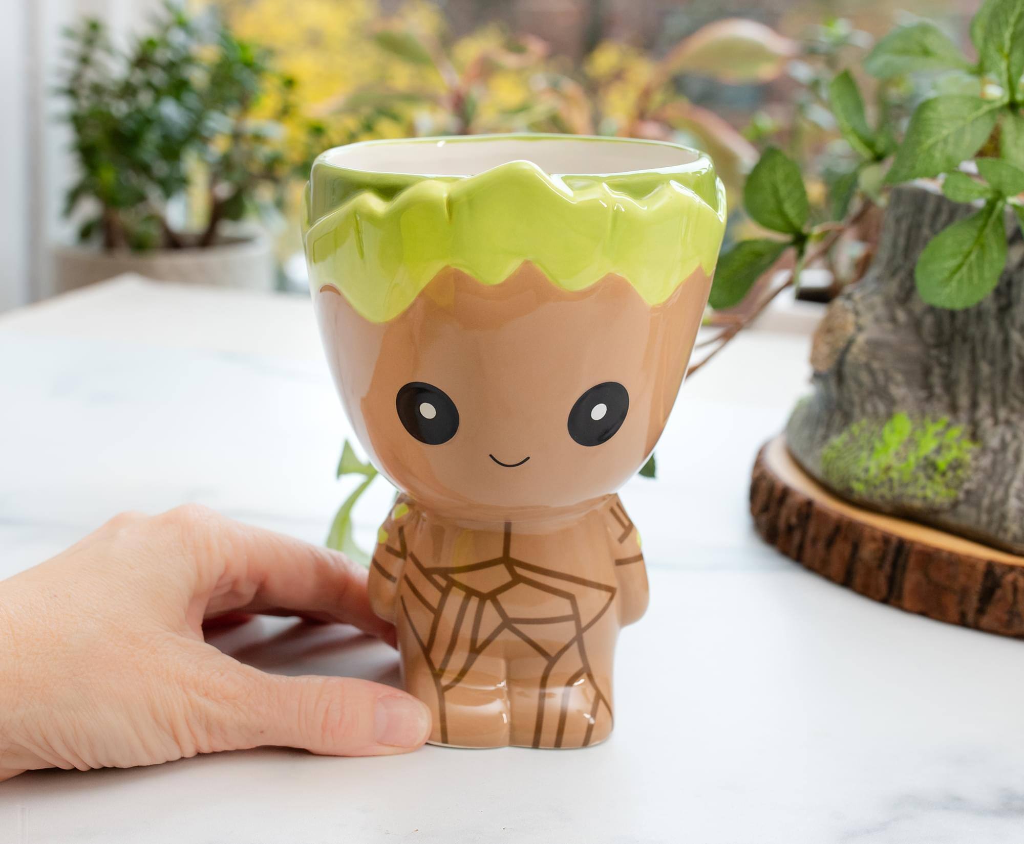 Alt View 3. Marvel - Marvel Studios Guardians of the Galaxy Baby Groot 20-Ounce Sculpted Ceramic Mug - Brown.