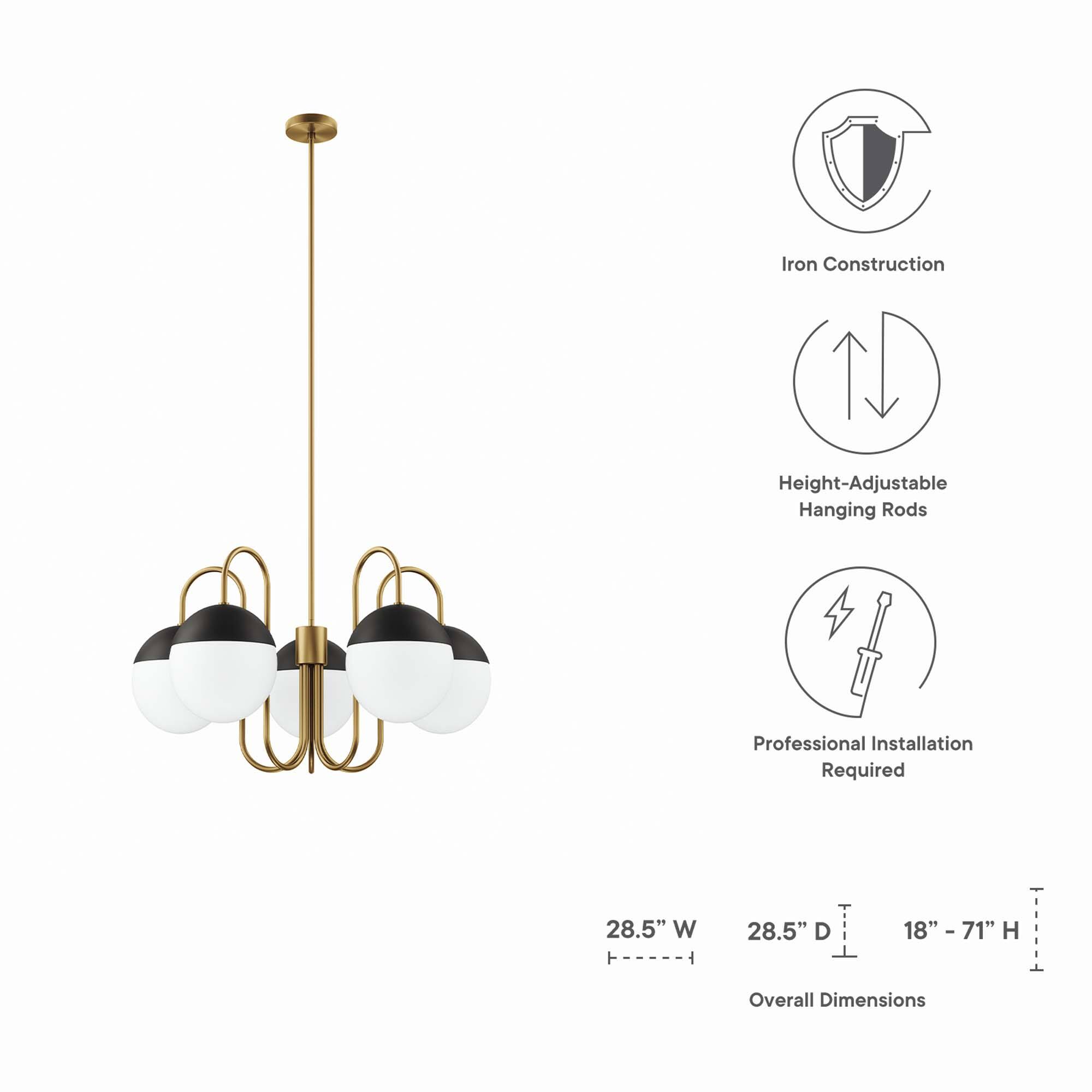 - Iron Construction
- Height-Adjustable Hanging Rods
- Professional Installation Required

Overall Dimensions:
- 28.5" W
- 28.5" D
- 18" - 71" H