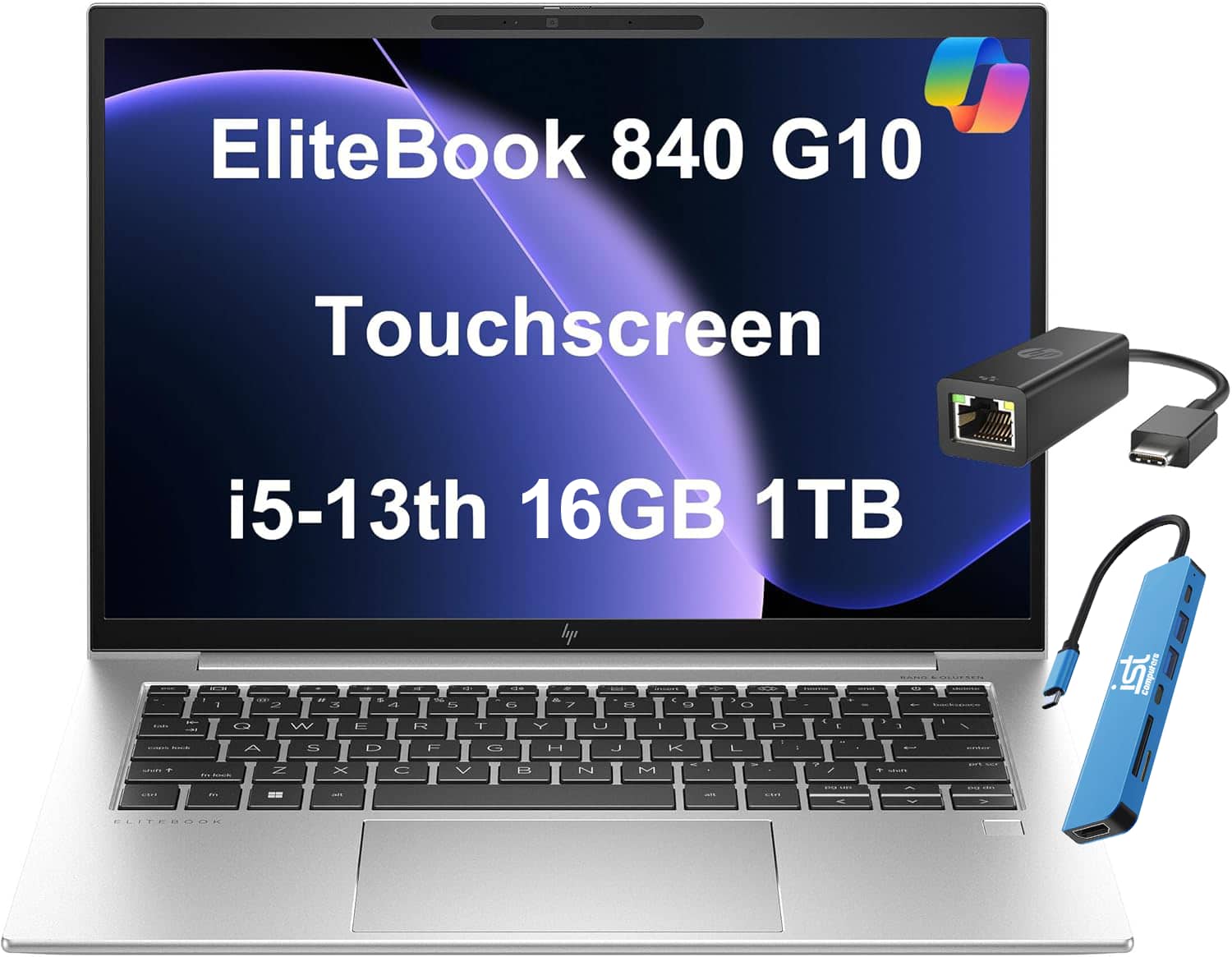 HP - EliteBook 840 G10 14" WUXGA Touchscreen Laptop - Intel Core i5 - 16GB RAM - 1TB SSD - Backlit - Thunderbolt - Win 11Pro - Silver