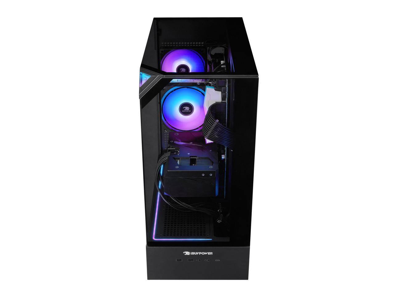 Alt View 2. iBUYPOWER - iBUYPOWER Element Gaming PC Desktop - AMD Ryzen 7 8700F, NVIDIA GeForce RTX 5060 8GB, 32GB DDR5 RGB RAM, 1TB NVMe SSD.