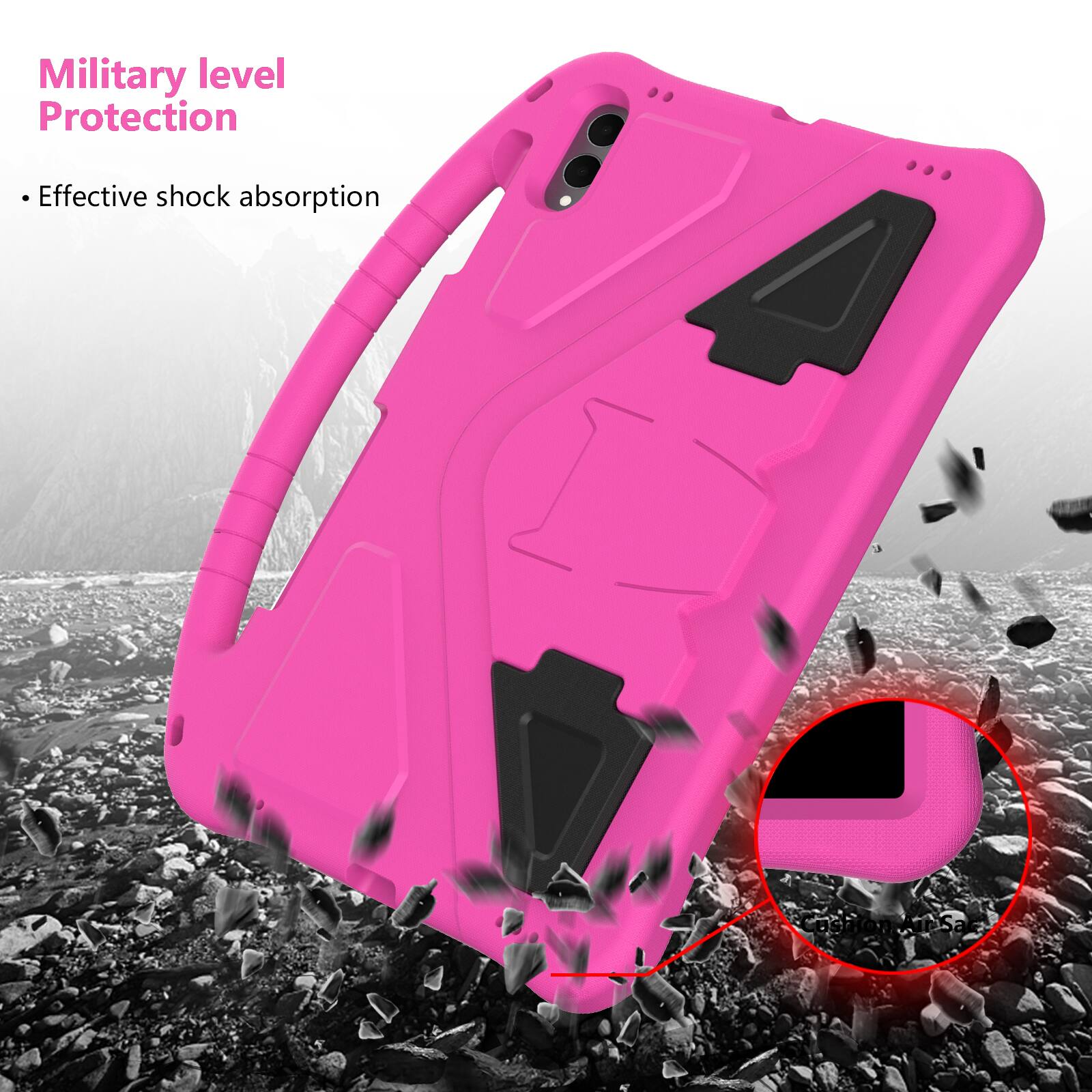 Military level Protection  
Effective shock absorption