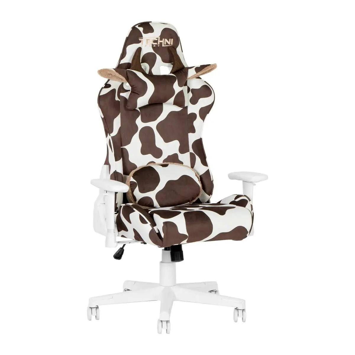 Angle. Forest'nSky - Sport COW Series Gaming Chair, Brown, Ergonomic Racing Style with Lumbar Support - Brown.
