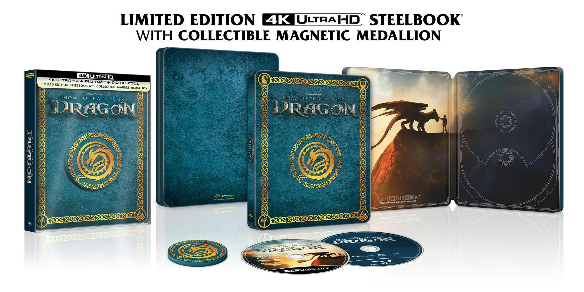 Back. How to Train Your Dragon (Steelbook)   - 4K Blu-Ray.