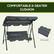 The corrected text is:
"COMFORTABLE 3-SEATER CUSHION
Thick padded
Removable"