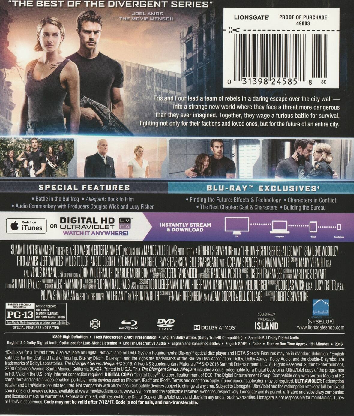 Alt View 1. The Divergent Series: Allegiant   - BLU-RAY.