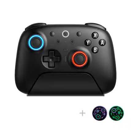 Front. HM 1810 - Ultimate 2 Controller With Tmr Joysticks Switchable Hall Effect/tactile Triggers Vibration Motion Control Rgb - Black Ultimate 2 Bluetooth.