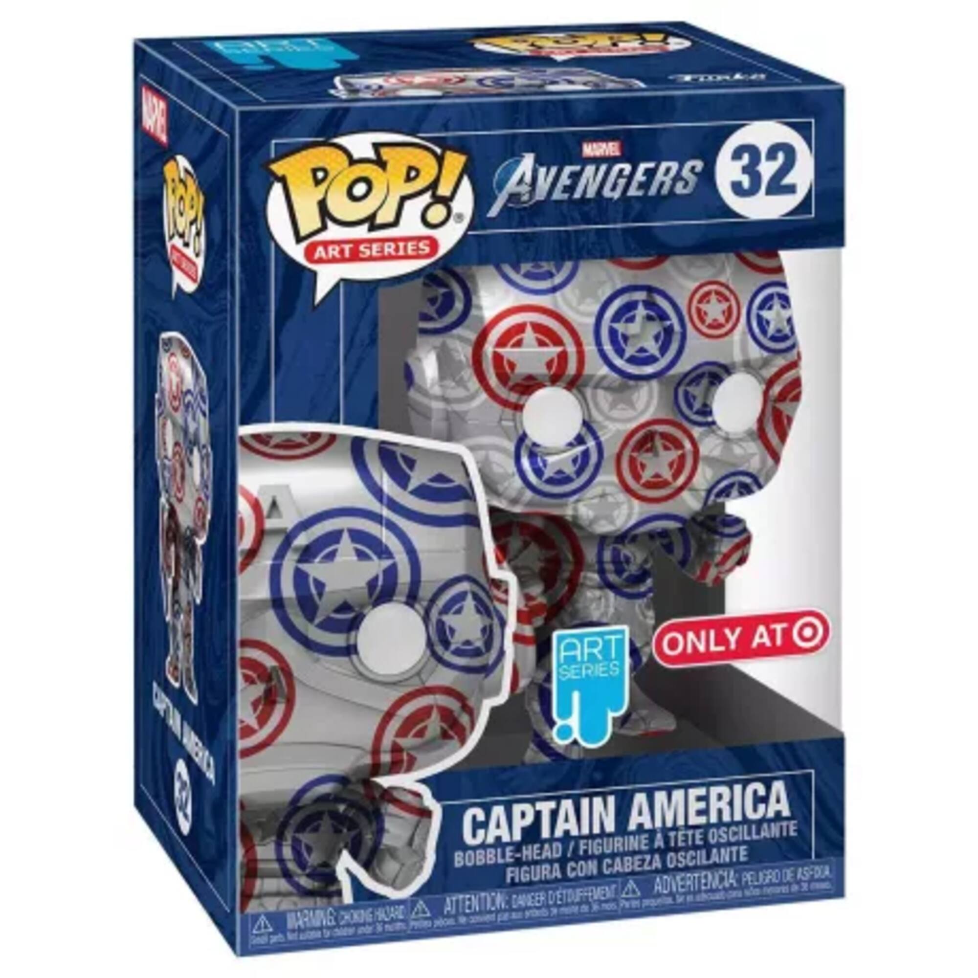 Funko Pop Marvel: Captain America (Art Series) 4-Inch Vinyl Figure #32