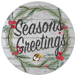 Jardine - Quincy Hawks 20'' x 20'' Season's Greetings Circle - White