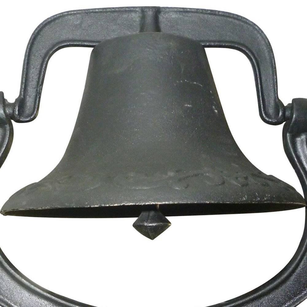 Alt View 8. Yard Tuff - Yard Tuff YTF-22LB Large Decorative Collectible Cast Iron Metal Farm Dinner Bell - Matte black.