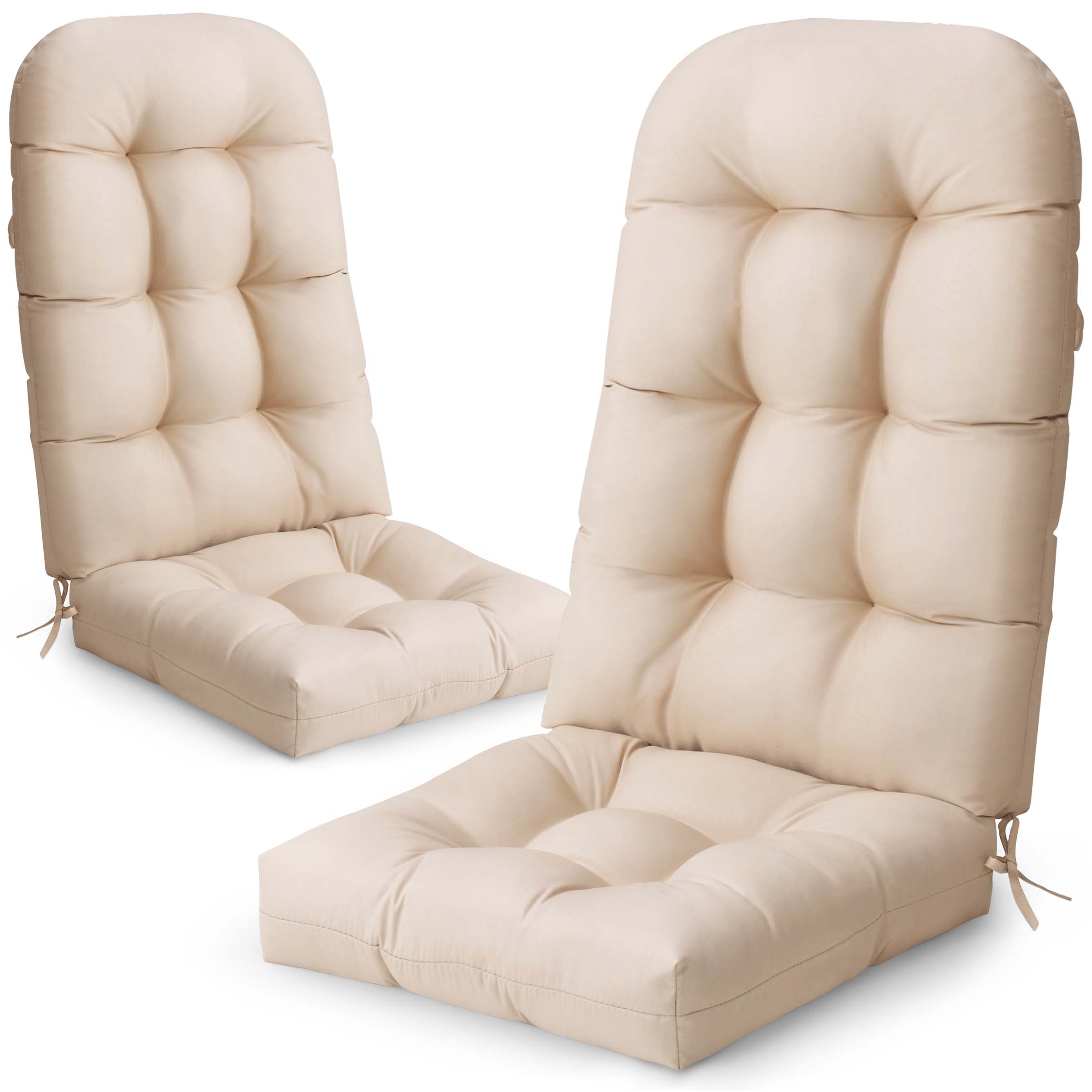 Front. Crestlive Products - Crestlive Products Outdoor High Back Adirondack Rocking Chair Cushions Set of 2 - Beige.
