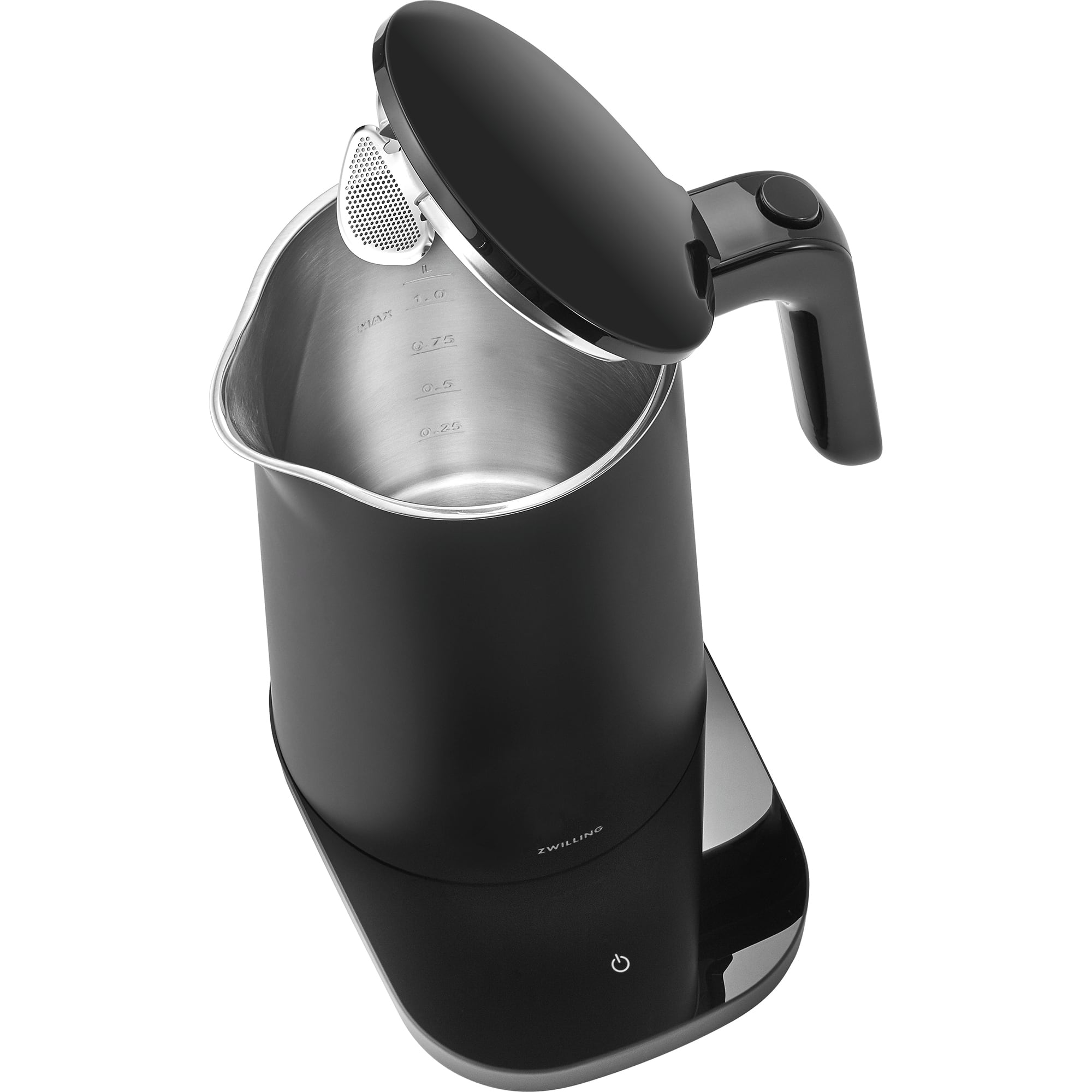 Alt View 13. ZWILLING - Enfinigy Cool Touch 1-Liter Electric Kettle Pro, Cordless Tea Kettle & Hot Water - Black.