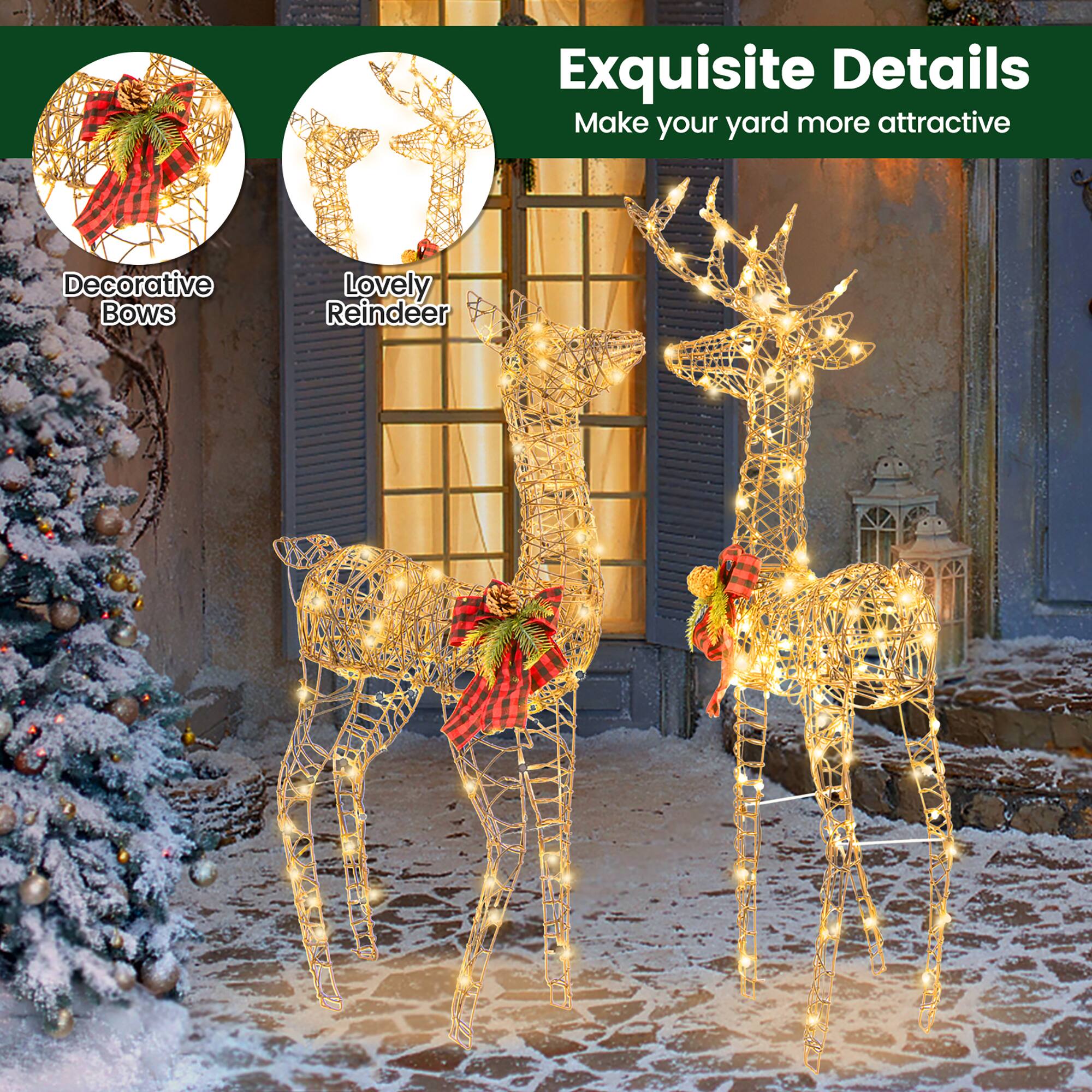 Exquisite Details  
Make your yard more attractive  

Decorative Bows  
Lovely Reindeer