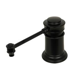 Akicon - Brass Built-in Soap Dispenser for Kitchen Sink Top Refill with 17 oz. Bottle - Matte Black
