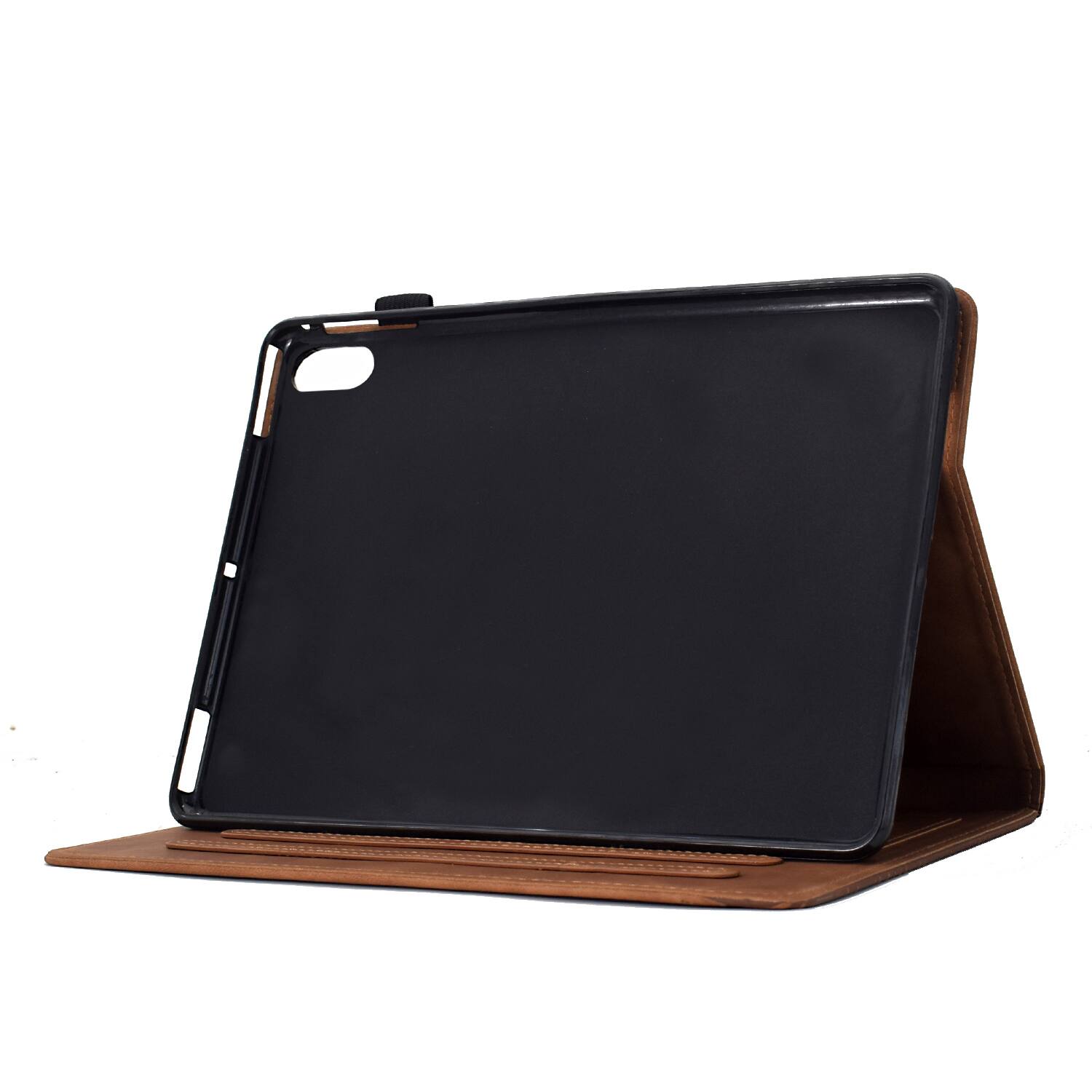 Alt View 2. Dteck - Shockproof Folio Case for Apple iPad (10th Generation) 10.9" 2022 with Smart Sleep Wake, PU Leather Stand Wallet Cover - Brown.