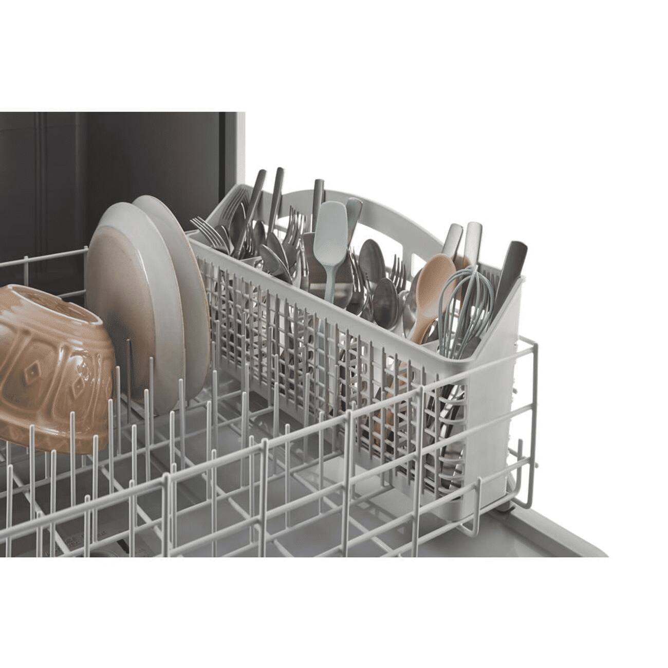 Alt View 7. Whirlpool - 24 inch Front Control Built-In Dishwasher with Boost Cycle and 57 dBA - Stainless Steel.