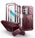 Front. dexnor - Case for Samsung Galaxy A16-5G with 2 Front Frame, Magnetic Slide Camera, Screen Protector Cover Heavy Duty Shockproof - Maroon Red.