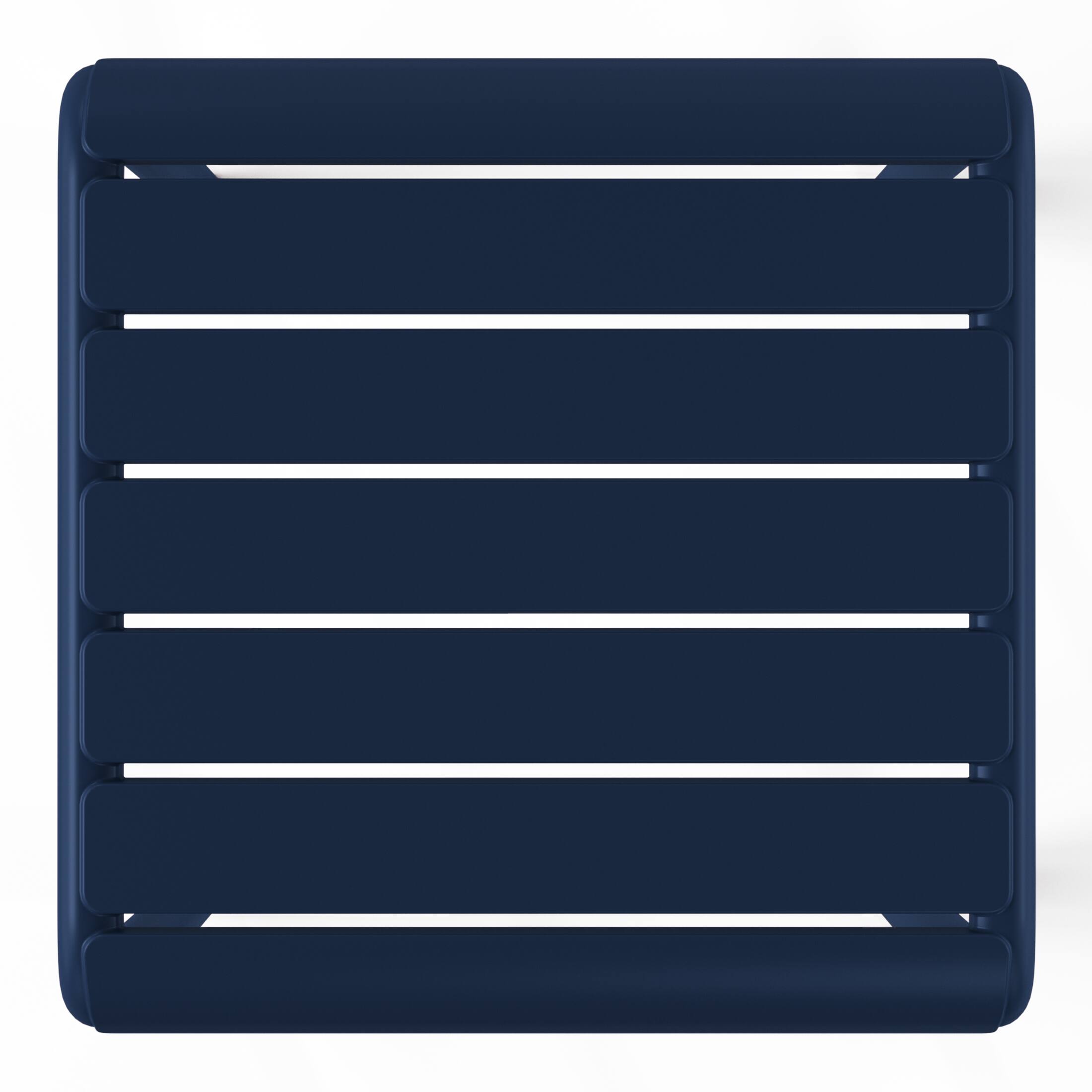 Alt View 4. WestinTrends - WestinTrends Playa Plastic Modern Outdoor Patio Accent Side Tables (Set of 2) - Navy Blue.