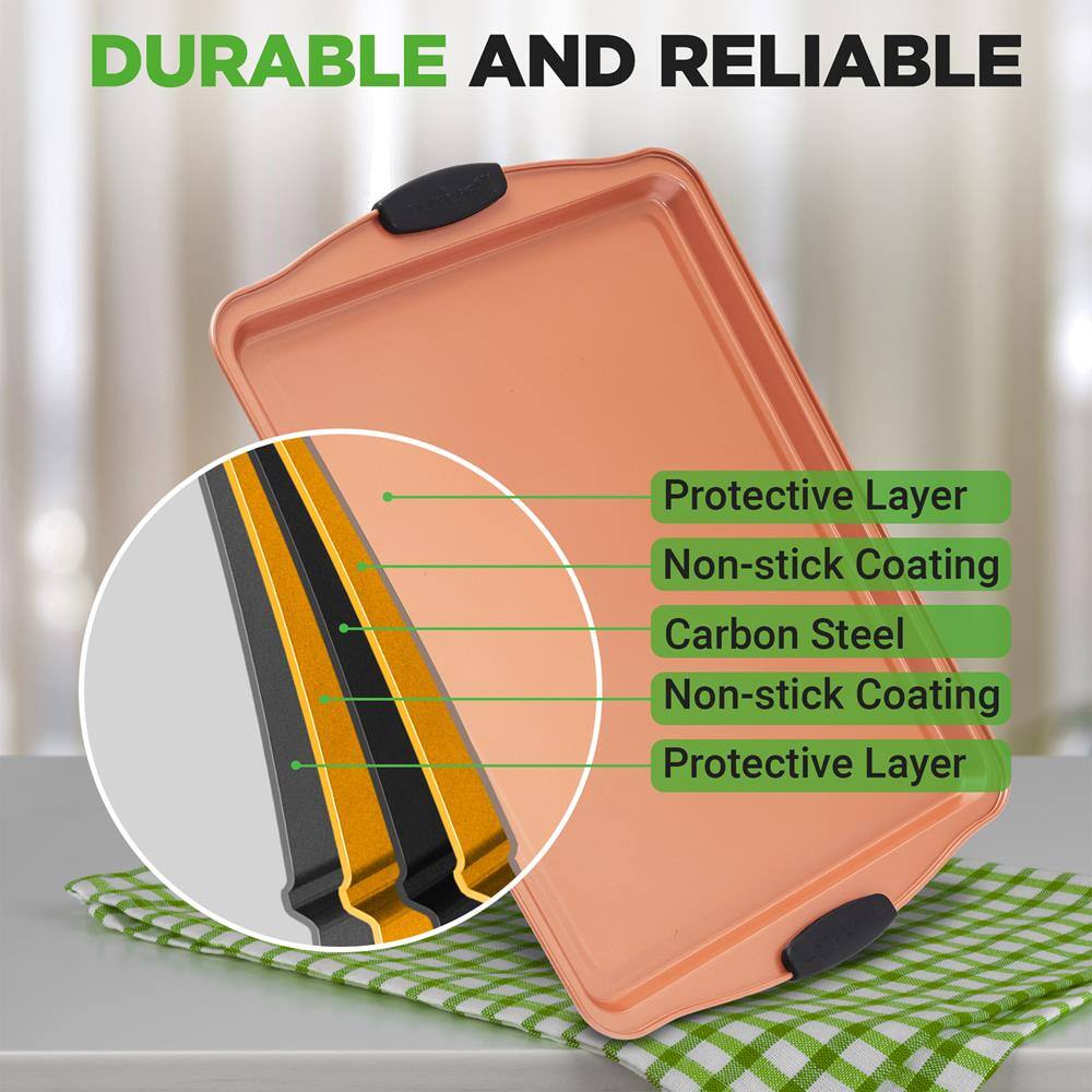 DURABLE AND RELIABLE

Protective Layer  
Non-stick Coating  
Carbon Steel  
Non-stick Coating  
Protective Layer