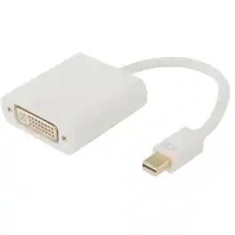 Sanoxy - Mini DisplayPort Male to DVI Female Adapter, 1080p HD Video Converter for Laptops - White
