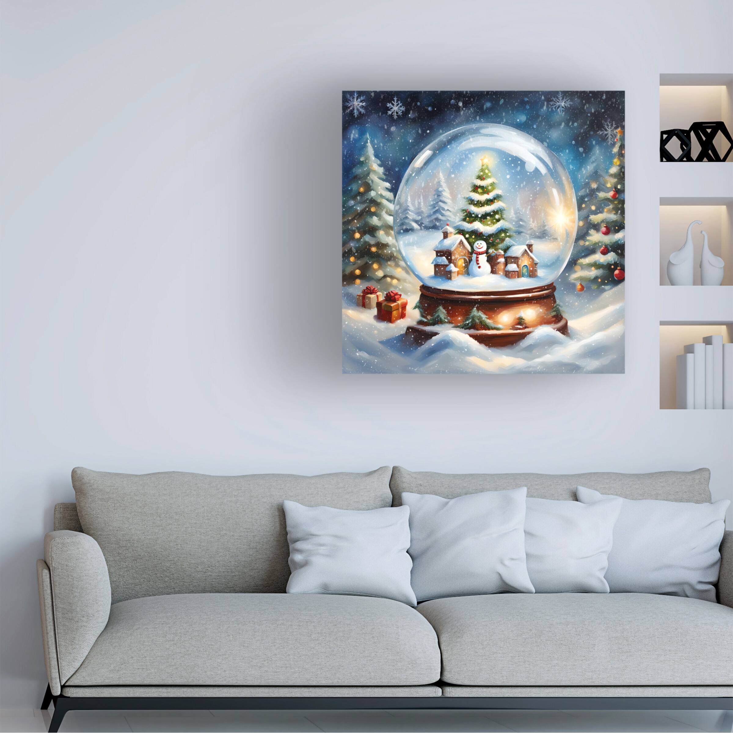 Angle. Trademark Fine Art - Tina Lavoie Christmas Morning Canvas Art - 35x35 - Multicolor.