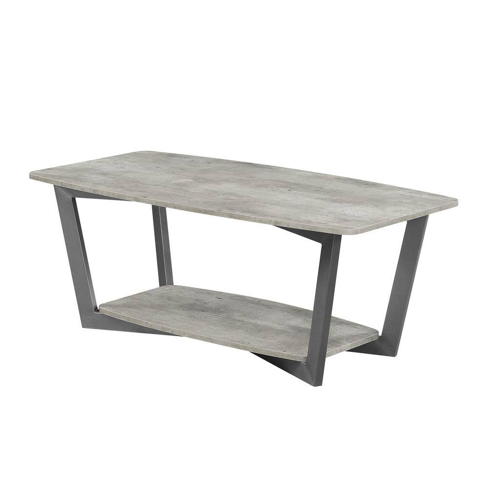 Convenience Concepts - Graystone Coffee Table - Faux Birch/Slate Gray Frame