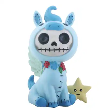 Front. Pacific Trading - Furrybones Pegs Skeleton in Pegasus Costume with Star Halloween Figurine - Blue.