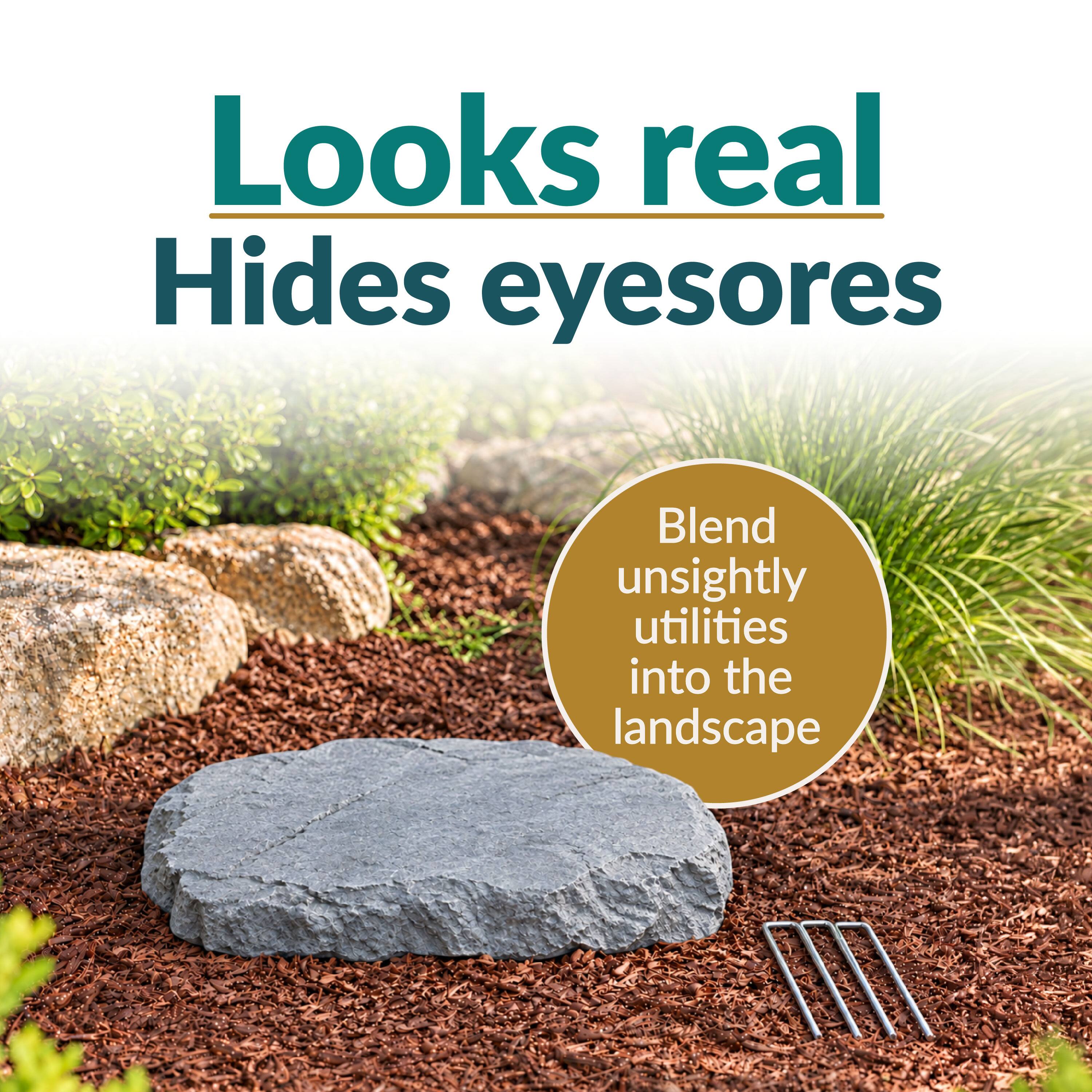 Looks real  
Hides eyesores  

Blend unsightly utilities into the landscape