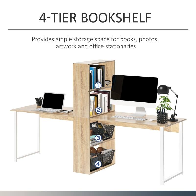 4-TIER BOOKSHELF  
Provides ample storage space for books, photos, artwork and office stationaries