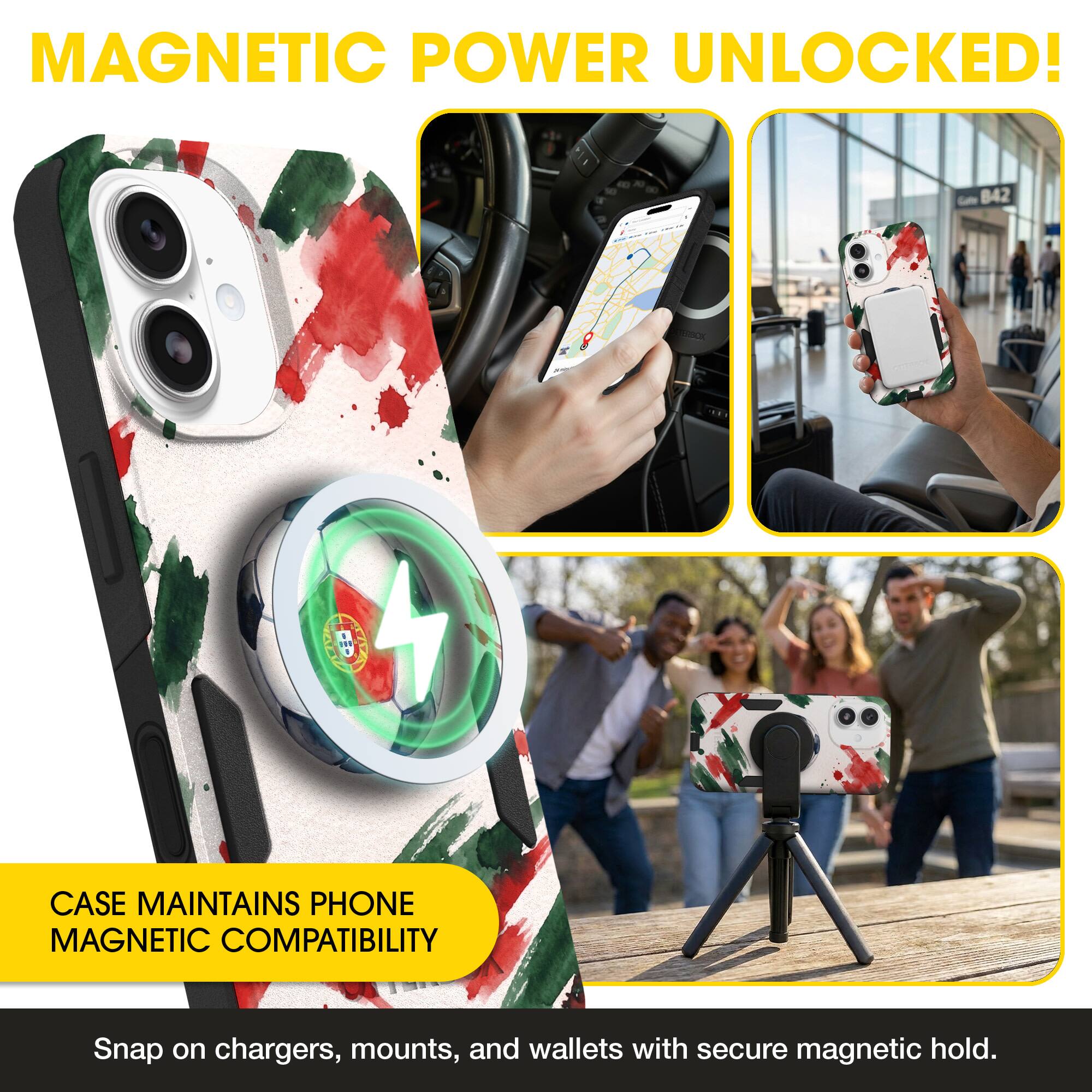 MAGNETIC POWER UNLOCKED!  
842 CASE MAINTAINS PHONE MAGNETIC COMPATIBILITY  
Snap on chargers, mounts, and wallets with secure magnetic hold.