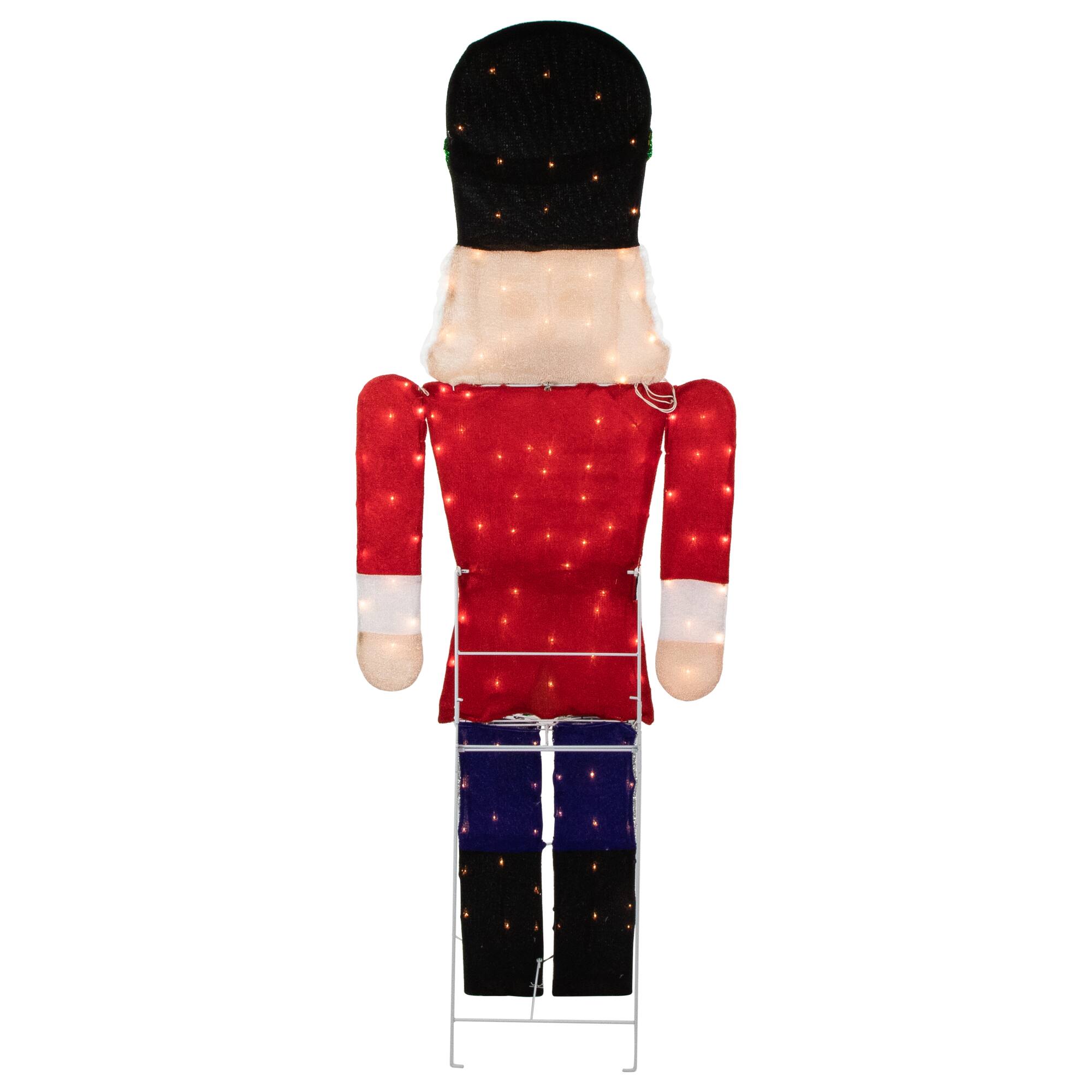 Alt View 3. Northlight - Lighted Toy Soldier Outdoor Christmas Decoration - 72" - Warm White - Red.