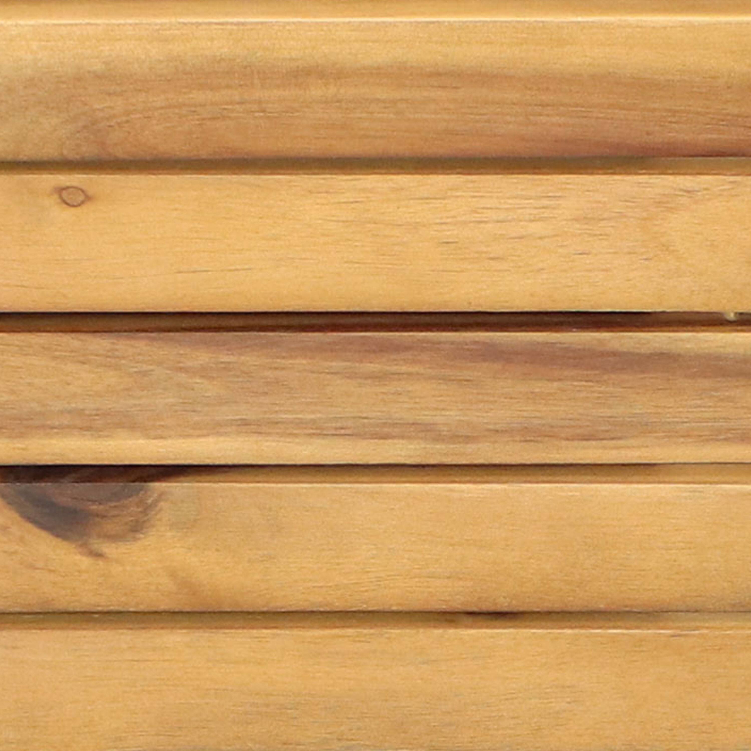 Alt View 2. Sunnydaze - Acacia Wood Folding Table with Planter Box - 30.5" H - Natural.