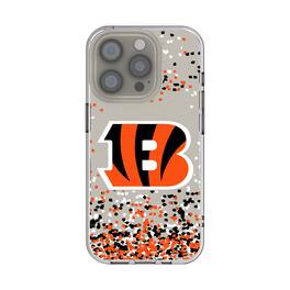 Keyscaper - NFL - Cincinnati Bengals iPhone Clear Case with Confetti Design - 14 - Multicolor