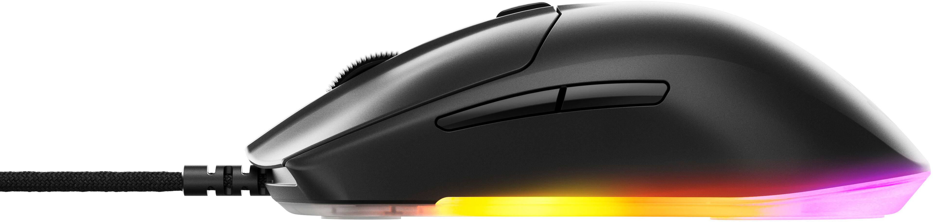 Alt View 4. SteelSeries - Rival 3 Gen 2 Wired Optical Gaming Mouse with 3-Zone RGB - Black.