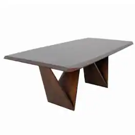 Manhattan Lane - Rumy Dining Table, Diamond Profile Edges, Brown Solid Wood, 83 Inch - Walnut Brown