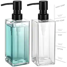 Clear Bottle + Black Pump-2 Pack
