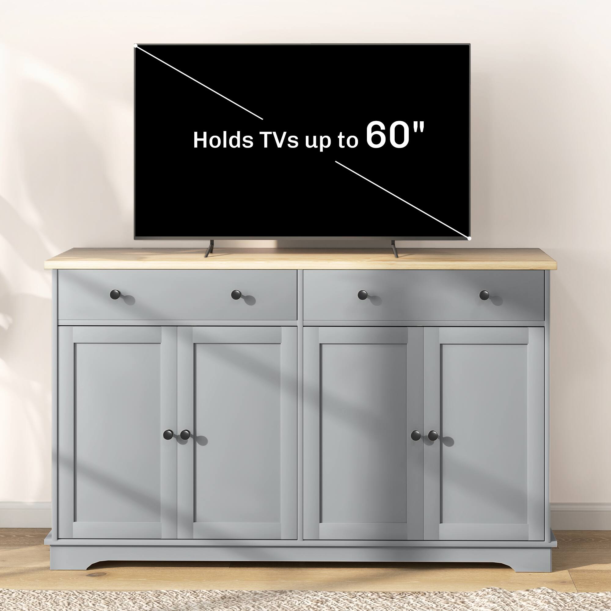 Holds TVs up to 60"