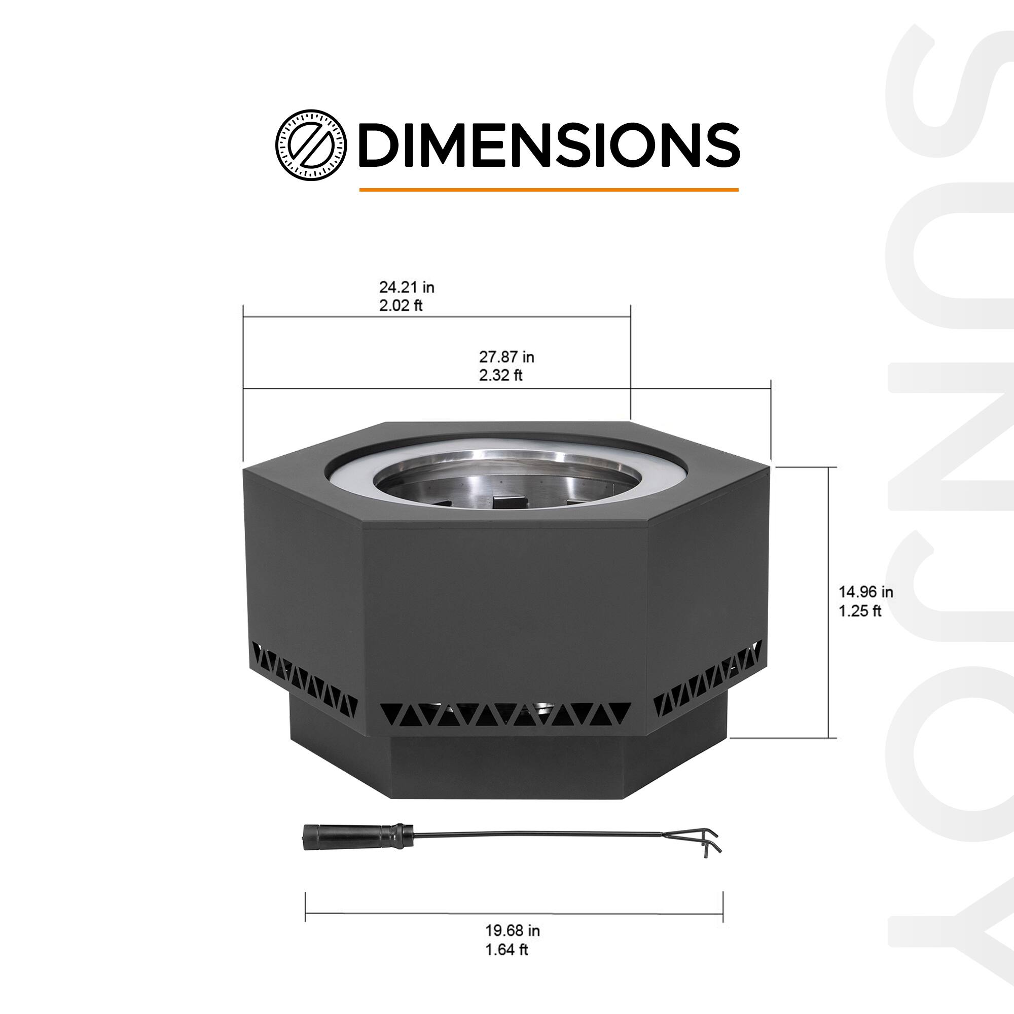 DIMENSIONS  
24.21 in  
2.02 ft  
27.87 in  
2.32 ft  
19.68 in  
1.64 ft  
14.96 in  
1.25 ft