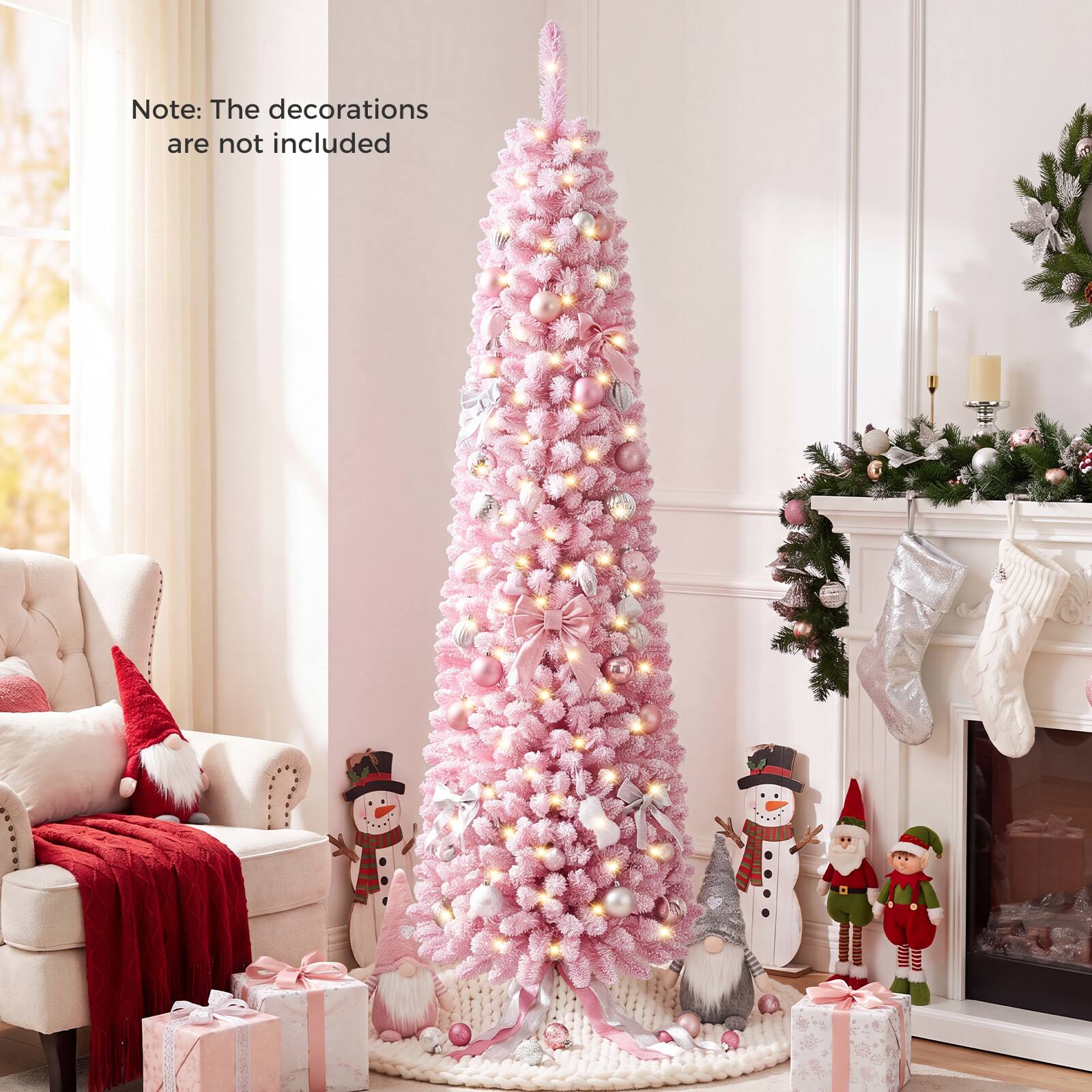 Note: The decorations are not included