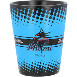 The Memory Company - Miami Marlins 2oz. Full Wrap Collectible Shot Glass - Multicolor