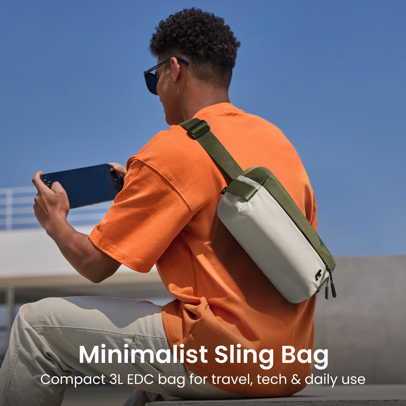 Minimalist Sling Bag  
Compact 3L EDC bag for travel, tech & daily use