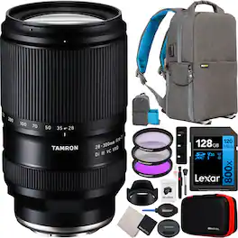 Tamron - 28-300mm F4-7.1 Di III VXD Lens for Sony E-Mount FE Mirrorless Cameras Accessory Bundle