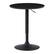 Front. CorLiving - Round Adjustable Pedestal Dining Table - Black.