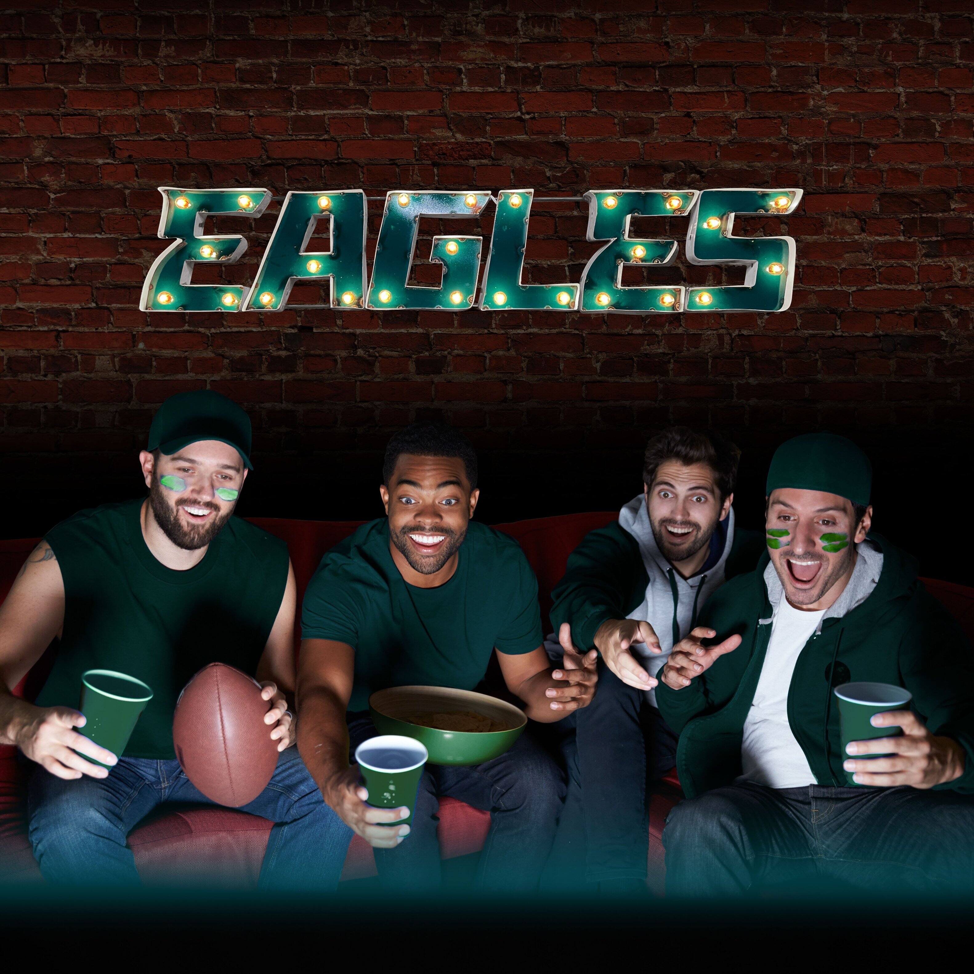 Alt View 2. Imperial - Philadelphia Eagles 46'' x 15.5'' Lighted Recycled Metal Sign - Multicolor.