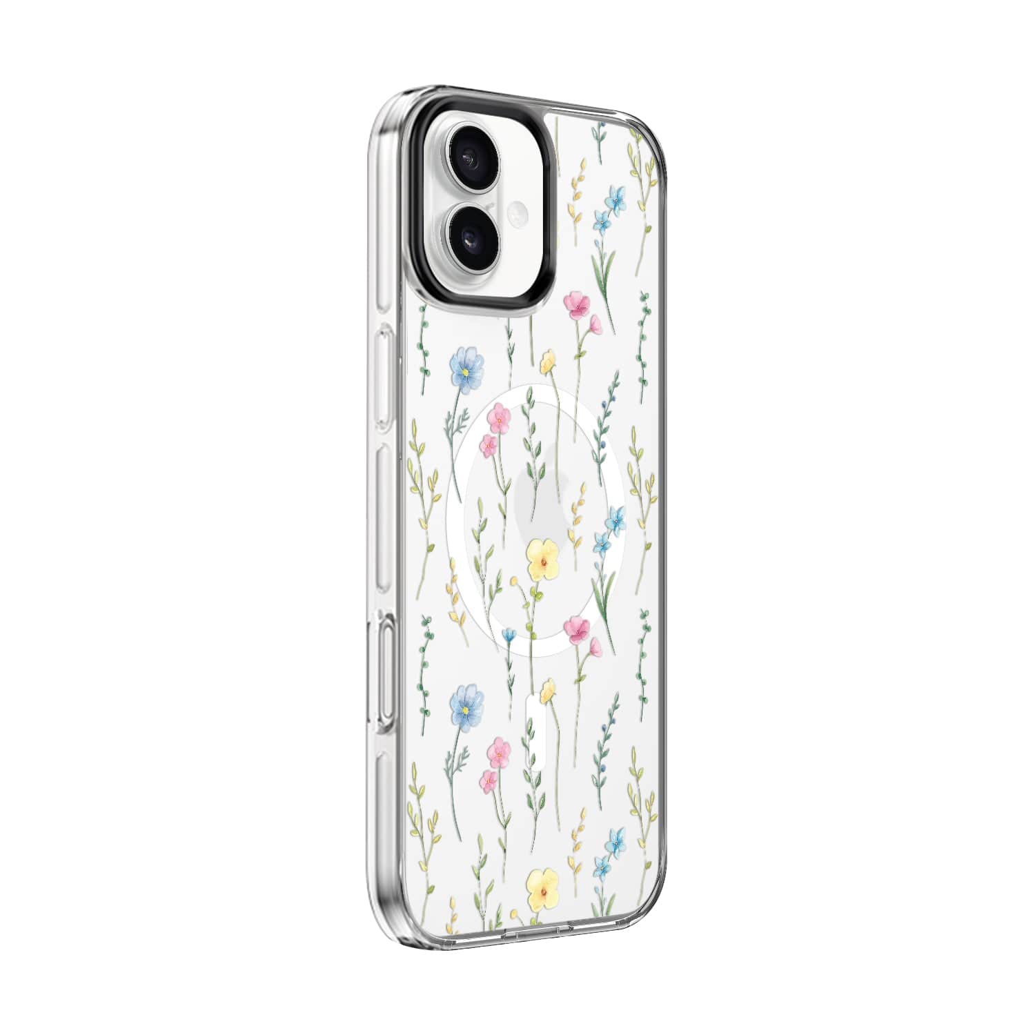 Left. SaharaCase - Inspire Series with Swappable Floral Designs Case - Apple iPhone 16 Plus - Floral.